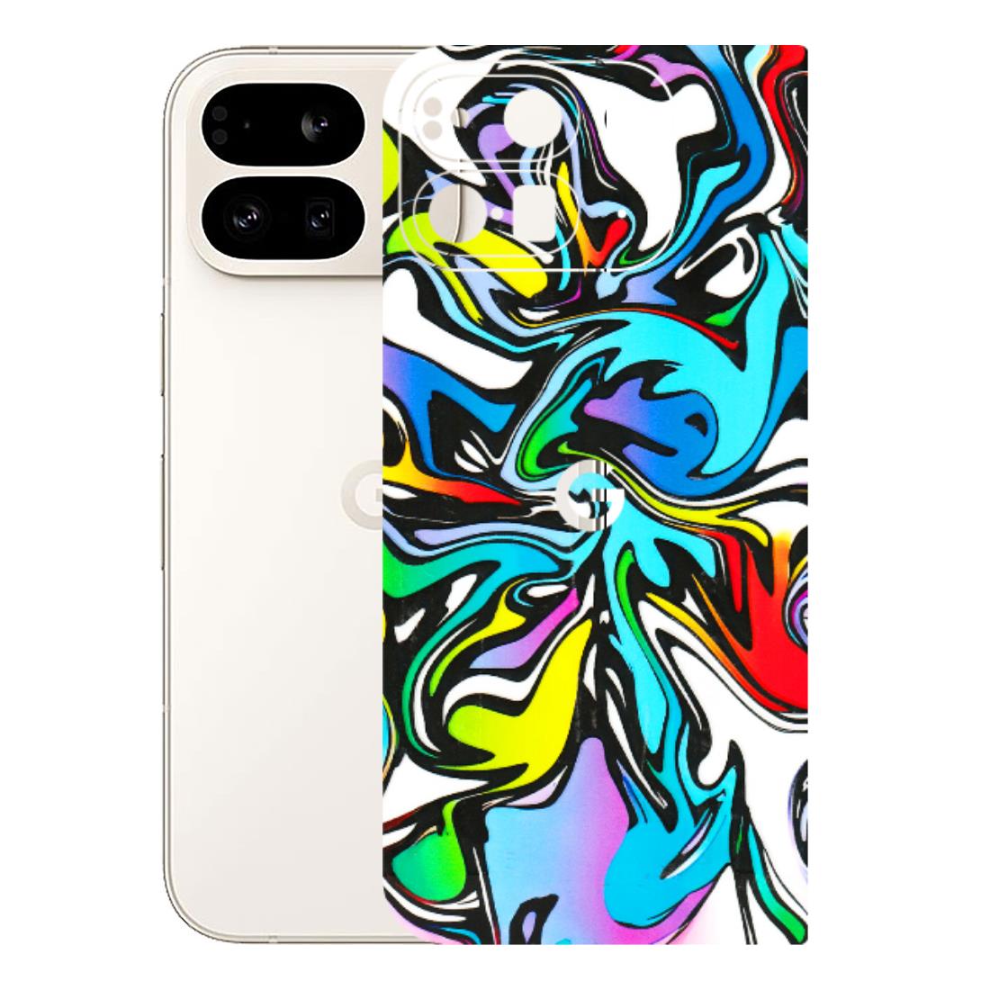 Google Pixel Phone Skins (All Models) - Abstract Colour Paints - 3D Embossed Finish (L-271) Google Pixel 9 PRO FOLD