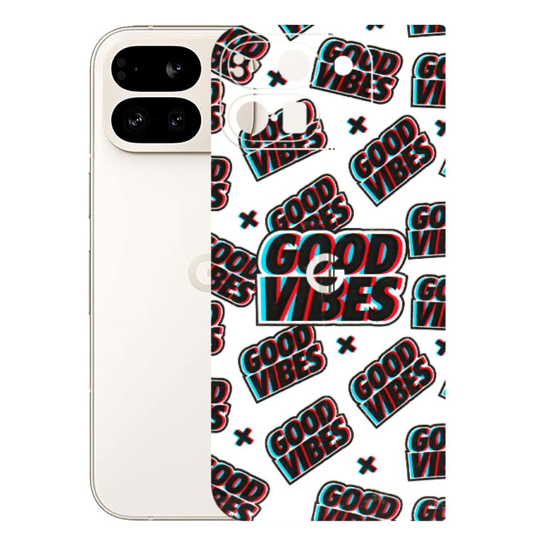 Google Pixel Phone Skins (All Models) - Good Vibes - 3D Embossed Finish (L-282) Google Pixel 9 PRO FOLD
