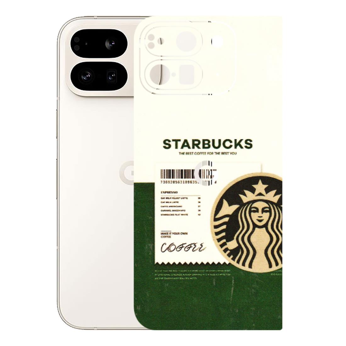 Google Pixel Phone Skins (All Models) - Starbucks Barcode - 3D Embossed Finish (L-308) Google Pixel 9 PRO FOLD