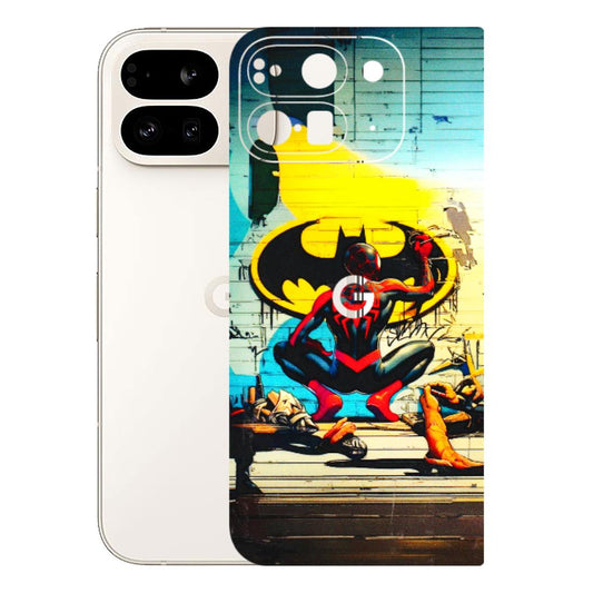 Google Pixel Phone Skins (All Models) - New Spiderman Bat Logo - 3D Embossed Finish (L-309) Google Pixel 9 PRO FOLD