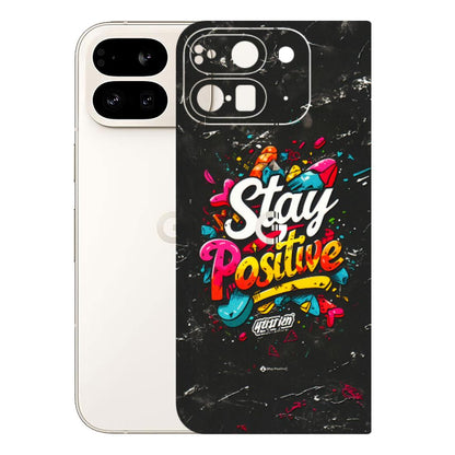 Google Pixel Phone Skins (All Models) - Stay Positive Black - 3D Embossed Finish (L-31) Google Pixel 9 PRO FOLD