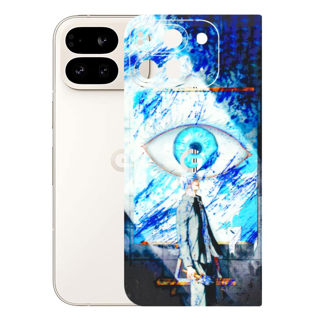 Google Pixel Phone Skins (All Models) - Anime Sea Blue Eye - 3D Embossed Finish (L-318) Google Pixel 9 PRO FOLD