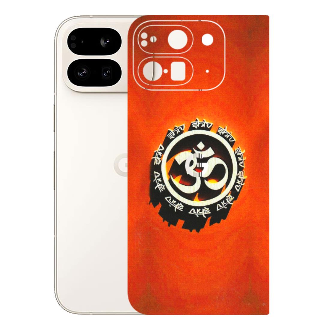 Google Pixel Phone Skins (All Models) - Aum Shiv Orange - 3D Embossed Finish (L-32) Google Pixel 9 PRO FOLD