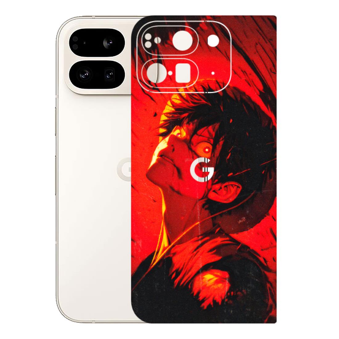Google Pixel Phone Skins (All Models) - D.Luffy Power Up One Piece Anime - 3D Embossed Finish (L-326) Google Pixel 9 PRO FOLD