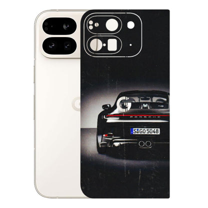 Google Pixel Phone Skins (All Models) - New Black Porsche GT3 - 3D Embossed Finish (L-327) Google Pixel 9 PRO FOLD
