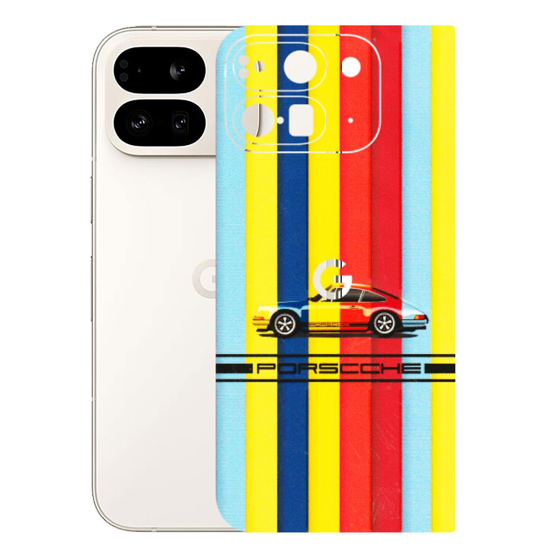 Google Pixel Phone Skins (All Models) - Multicolour Porche - 3D Embossed Finish (L-39) Google Pixel 9 PRO FOLD