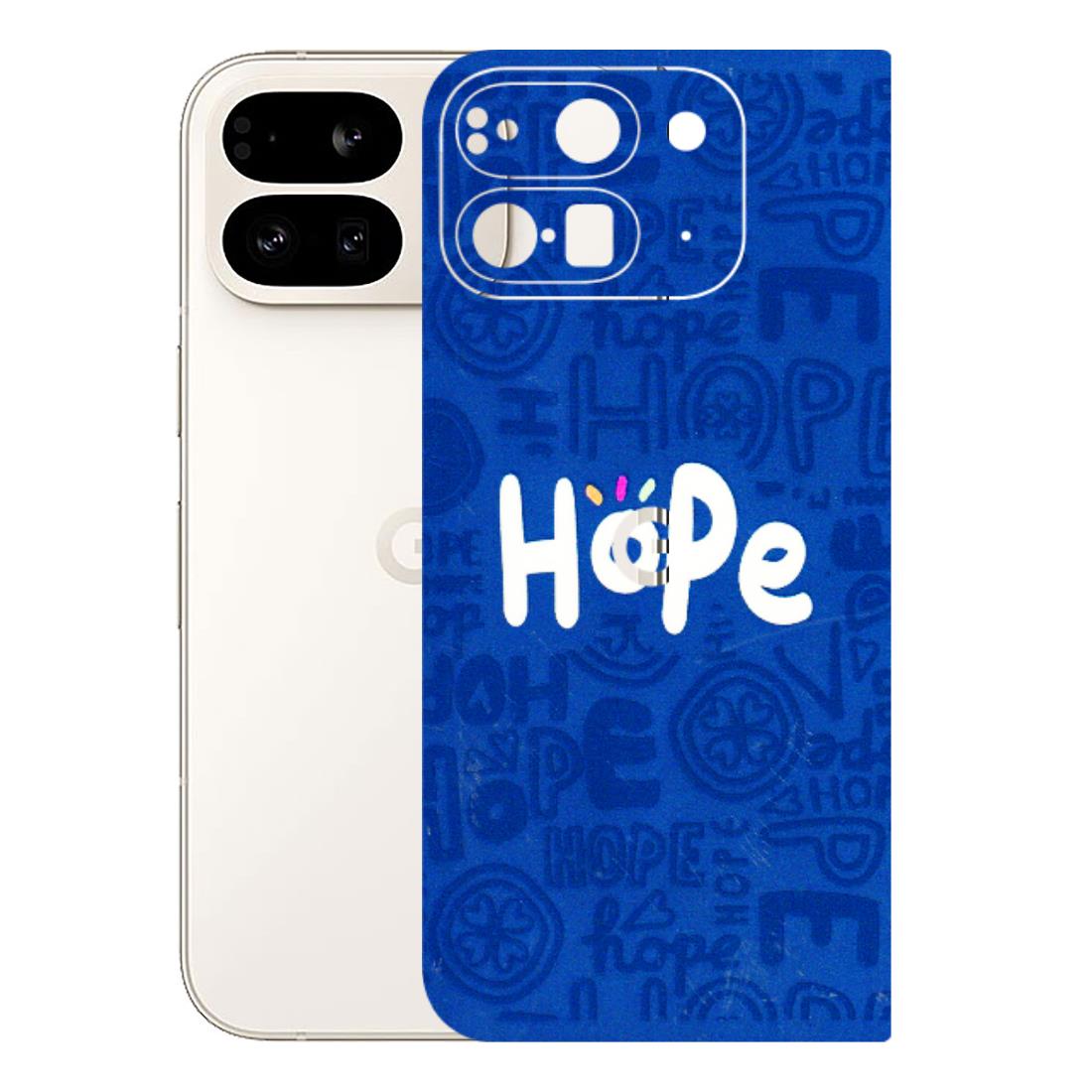 Google Pixel Phone Skins (All Models) - Hope Doodles Blue - 3D Embossed Finish (L-43) Google Pixel 9 PRO FOLD