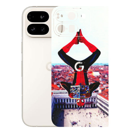 Google Pixel Phone Skins (All Models) - Spiderman Hanging - 3D Embossed Finish (L-53) Google Pixel 9 PRO FOLD