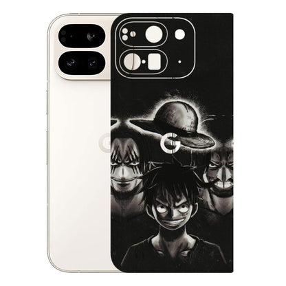 Google Pixel Phone Skins (All Models) - Black Luffy Hat - 3D Embossed Finish (L-57) Google Pixel 9 PRO FOLD