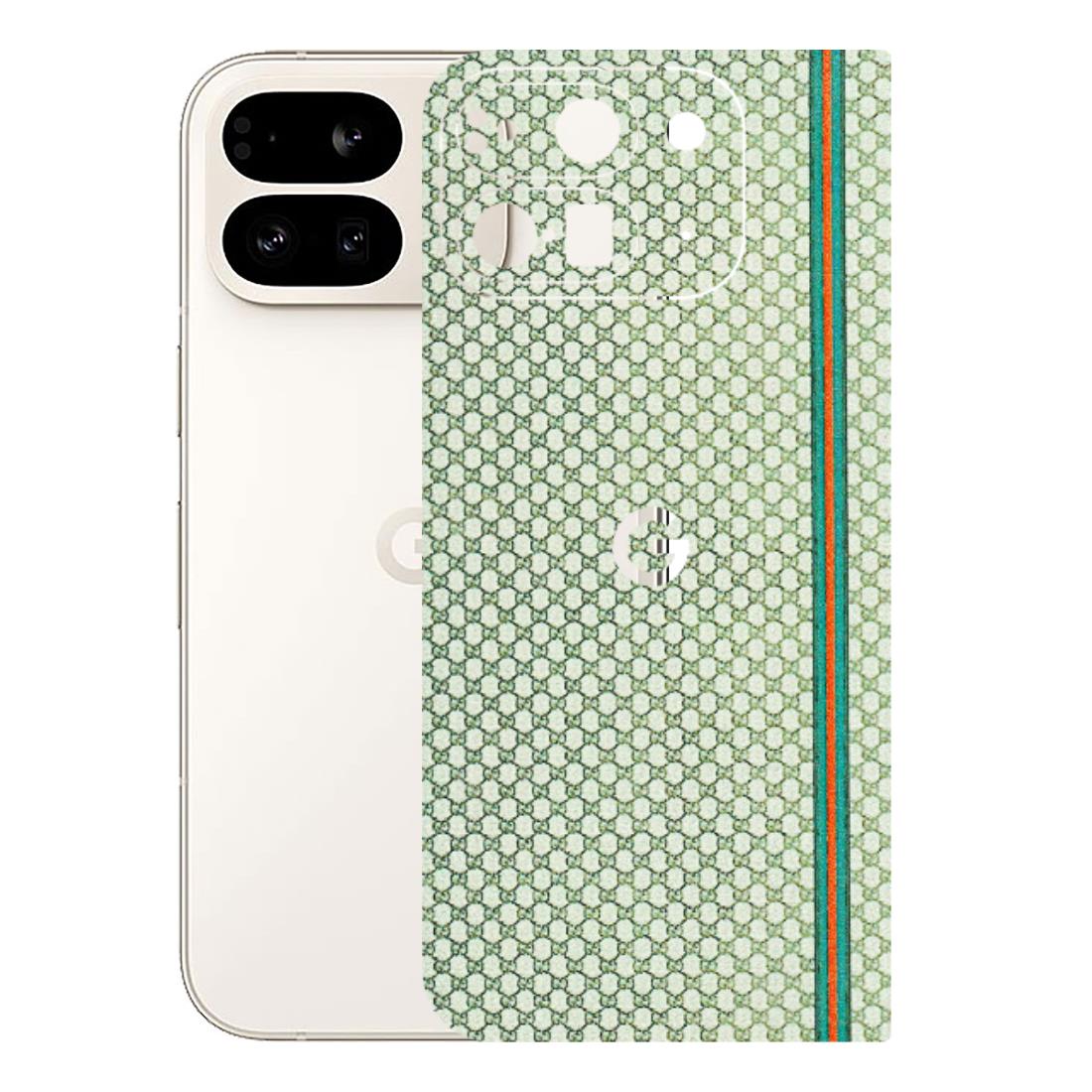 Google Pixel Phone Skins (All Models) - Gucci Fabric Pattern - 3D Embossed Finish (L-73) Google Pixel 9 PRO FOLD