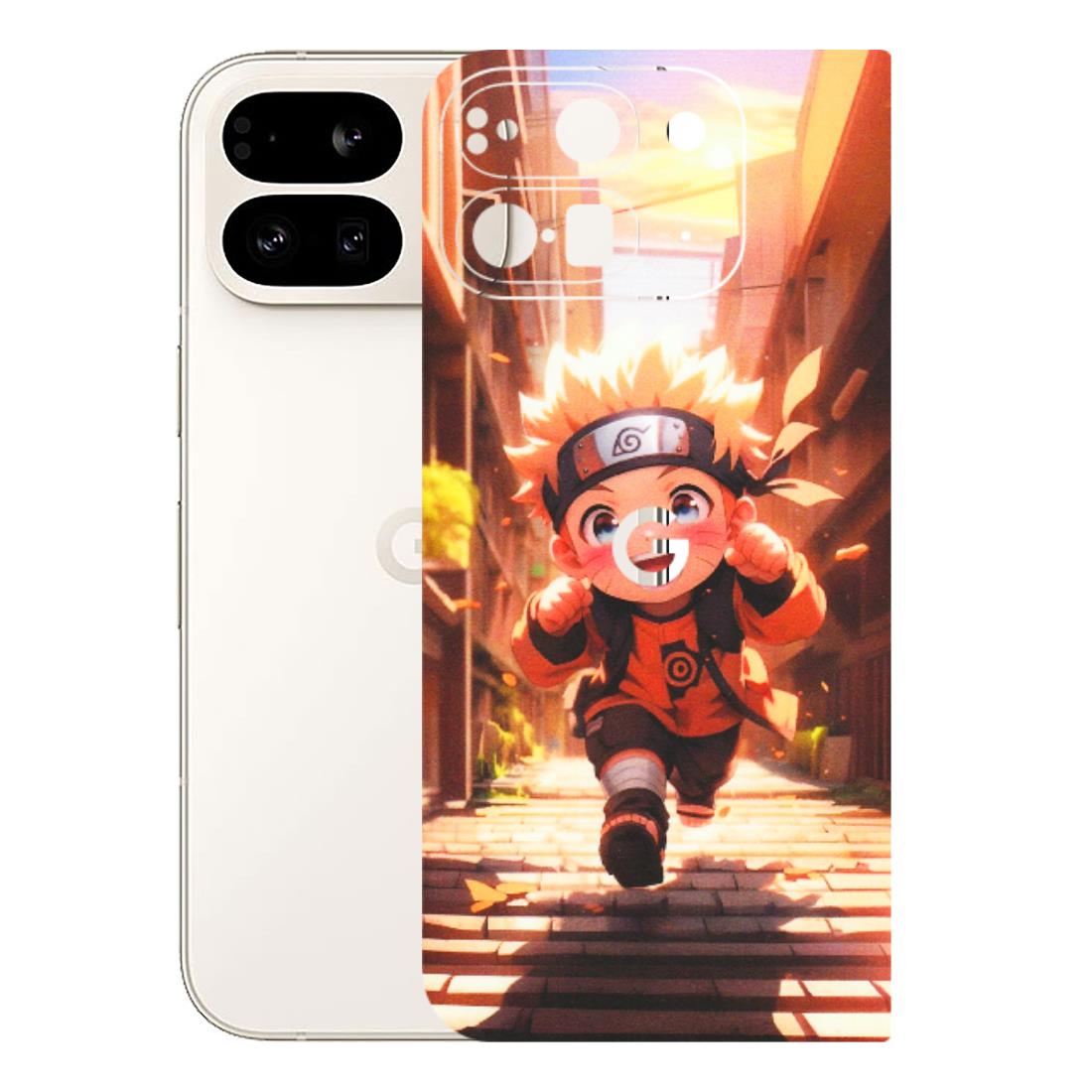 Google Pixel Phone Skins (All Models) - Naruto Cute Toon Running - Matte Finish (M-04) Google Pixel 9 PRO FOLD