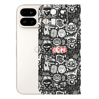 Google Pixel Phone Skins (All Models) - Dope Stay Classy Black Doodles - Matte Finish (M-126) Google Pixel 9 PRO FOLD
