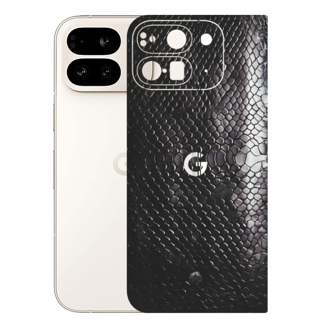 Google Pixel Phone Skins (All Models) - Black Snack Leather - Matte Finish (M-147) Google Pixel 9 PRO FOLD