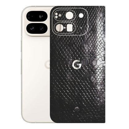 Google Pixel Phone Skins (All Models) - Black Snack Leather - Matte Finish (M-147) Google Pixel 9 PRO FOLD