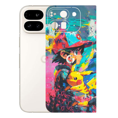 Google Pixel Phone Skins (All Models) - Ash & Pikachu - Matte Finish (M-26) Google Pixel 9 PRO FOLD