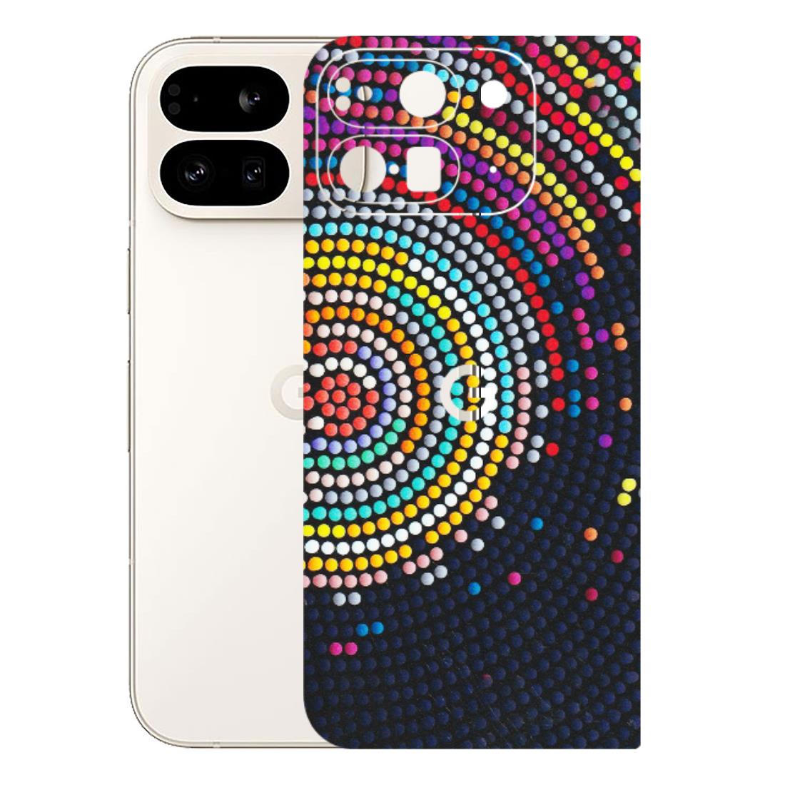 Google Pixel Phone Skins (All Models) - Rainbow Dot Mandala - Matte Finish (M-97) Google Pixel 9 PRO FOLD