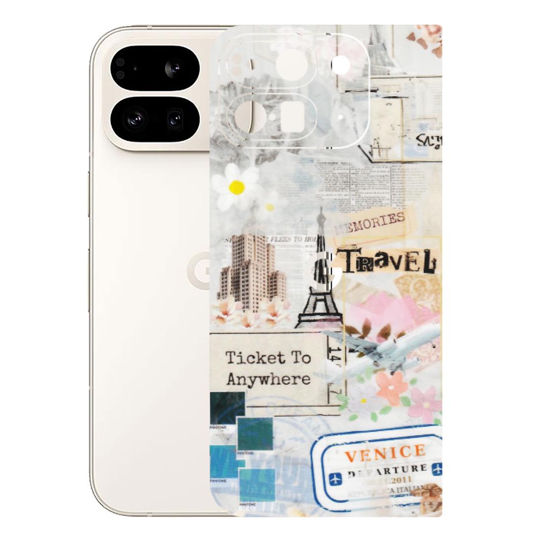 Google Pixel Phone Skins (All Models) - Travel Memories - Transparent Finish (T-09) Google Pixel 9 PRO FOLD