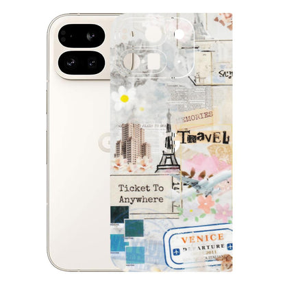 Google Pixel Phone Skins (All Models) - Travel Memories - Transparent Finish (T-09) Google Pixel 9 PRO FOLD