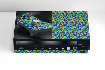 Xbox Series s Yellow And Blue Camouflage Matte Finish Skin