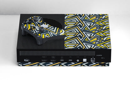 Xbox Series S Yellow And Grey Zig Zag Matte Finish Skin