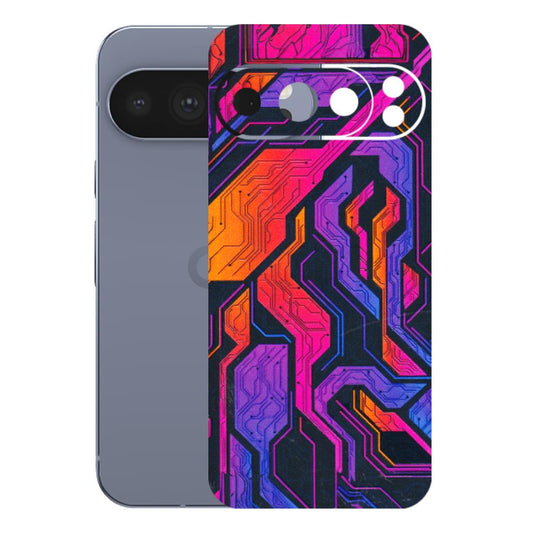 Google Pixel Phone Skins (All Models) - Tech Circuits Futuristic - 3D Embossed Finish (L-07) Google Pixel 10 Pro