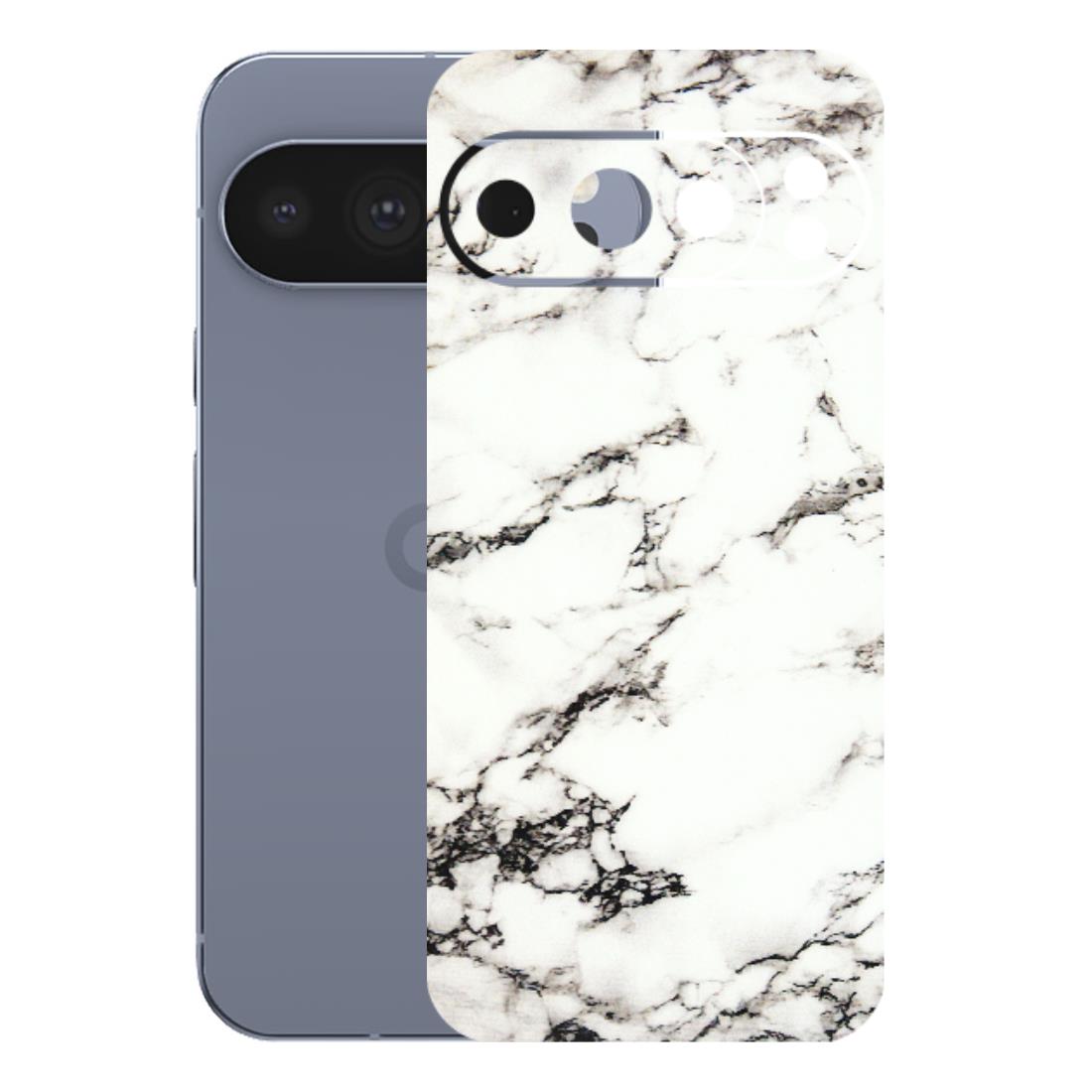 Google Pixel Phone Skins (All Models) - Black and White Marble Texture - 3D Embossed Finish (L-124) Google Pixel 10 Pro