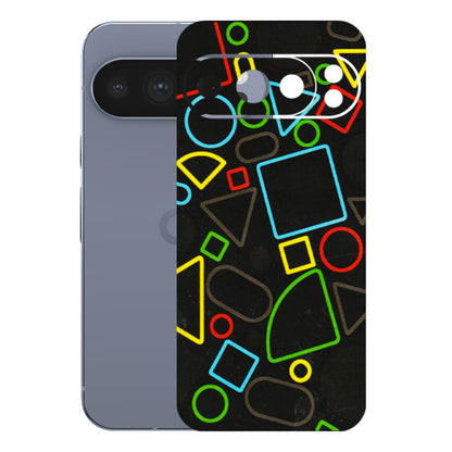 Google Pixel Phone Skins (All Models) - Black Shapes - 3D Embossed Finish (L-131) Google Pixel 10 Pro