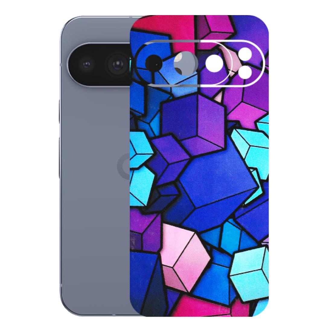 Google Pixel Phone Skins (All Models) - Cube Doodle - 3D Embossed Finish (L-141) Google Pixel 10 Pro