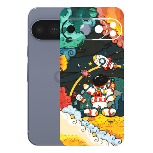 Google Pixel Phone Skins (All Models) - Astronauts & Spaceship - 3D Embossed Finish (L-145) Google Pixel 10 Pro