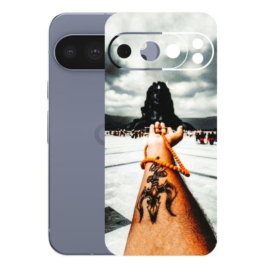 Google Pixel Phone Skins (All Models) - Jai Adiyogi Mahakaal - 3D Embossed Finish (L-164) Google Pixel 10 Pro