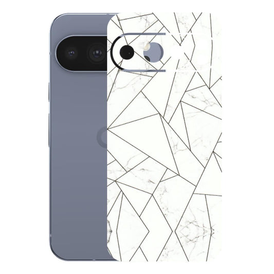Google Pixel Phone Skins (All Models) - Luxury White Marble Effect - 3D Embossed Finish (L-168) Google Pixel 10 Pro