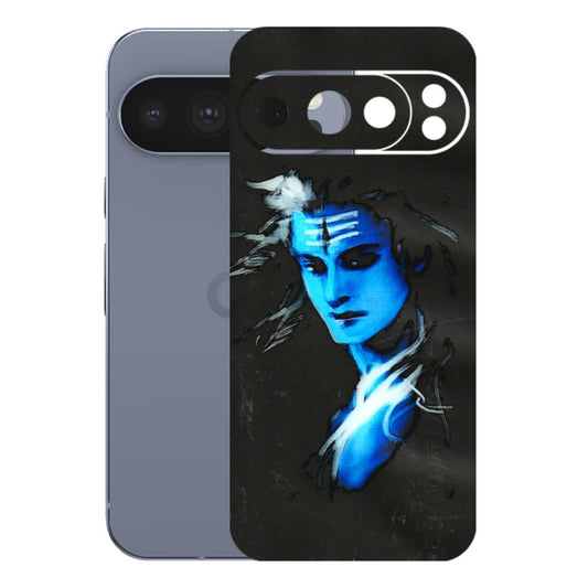 Google Pixel Phone Skins (All Models) - Har Har Mahadev Blue/Black - 3D Embossed Finish (L-185) Google Pixel 10 Pro
