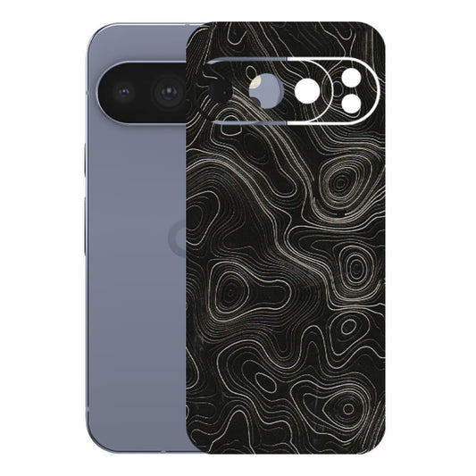 Google Pixel Phone Skins (All Models) - Black Swirl - 3D Embossed Finish (L-196) Google Pixel 10 Pro