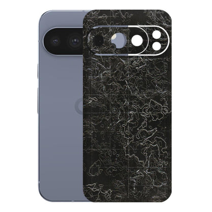 Google Pixel Phone Skins (All Models) - Black map Texture - 3D Embossed Finish (L-201) Google Pixel 10 Pro