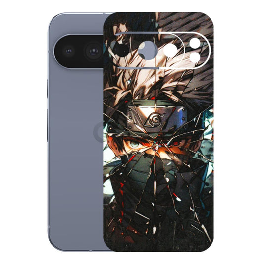 Google Pixel Phone Skins (All Models) - Kakashi Shattered Glass Effect - 3D Embossed Finish (L-237) Google Pixel 10 Pro