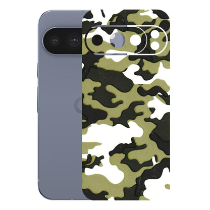 Google Pixel Phone Skins (All Models) - Camouflages White And Green - 3D Embossed Finish (L-243) Google Pixel 10 Pro