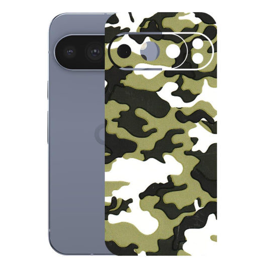 Google Pixel Phone Skins (All Models) - Camouflages White And Green - 3D Embossed Finish (L-243) Google Pixel 10 Pro