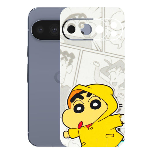 Google Pixel Phone Skins (All Models) - Yellow Shinchan Comic - 3D Embossed Finish (L-246) Google Pixel 10 Pro