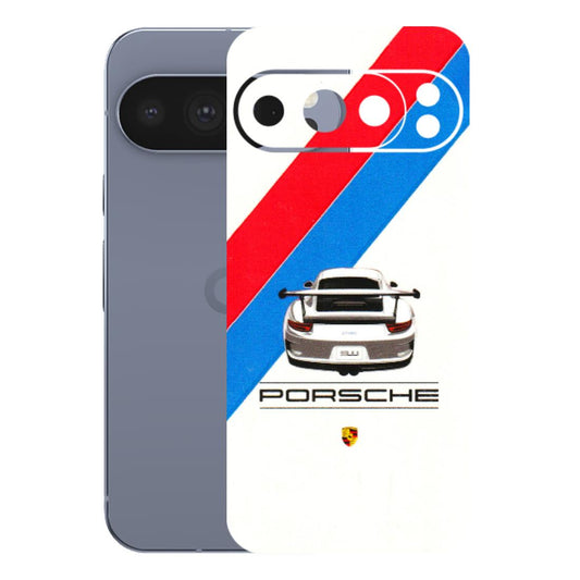 Google Pixel Phone Skins (All Models) - Porche Car Sober Logo - 3D Embossed Finish (L-248) Google Pixel 10 Pro