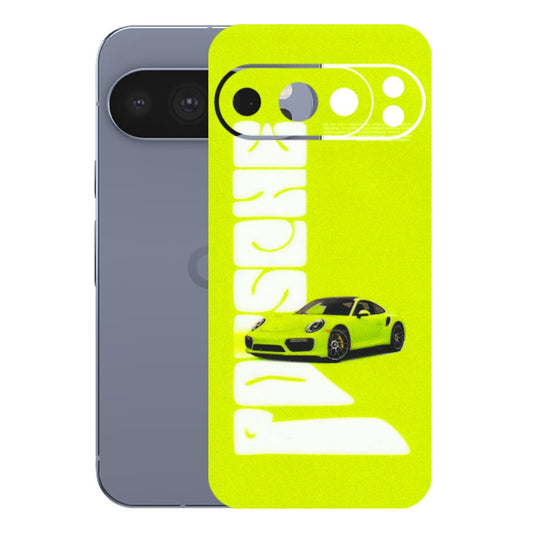 Google Pixel Phone Skins (All Models) - Lime Green Porche - 3D Embossed Finish (L-30) Google Pixel 10 Pro