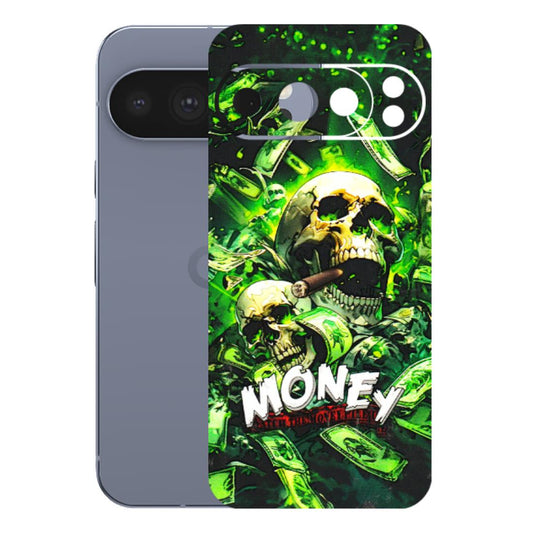 Google Pixel Phone Skins (All Models) - Skull Money - 3D Embossed Finish (L-303) Google Pixel 10 Pro