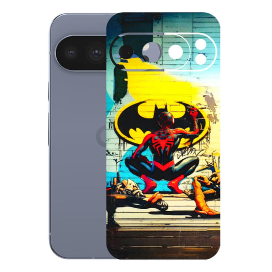 Google Pixel Phone Skins (All Models) - New Spiderman Bat Logo - 3D Embossed Finish (L-309) Google Pixel 10 Pro