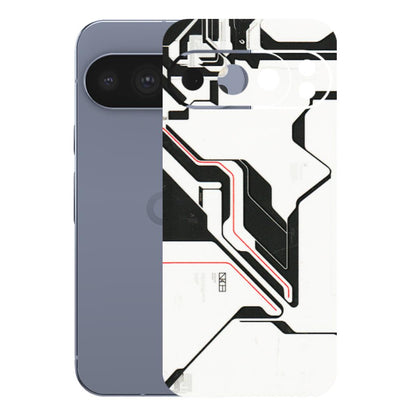 Google Pixel Phone Skins (All Models) - White Techy Logo - 3D Embossed Finish (L-312) Google Pixel 10 Pro