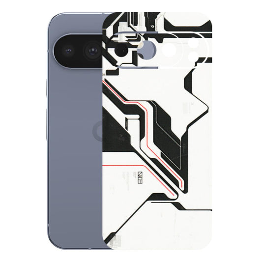 Google Pixel Phone Skins (All Models) - White Techy Logo - 3D Embossed Finish (L-312) Google Pixel 10 Pro
