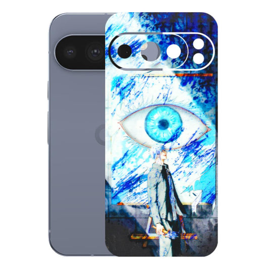 Google Pixel Phone Skins (All Models) - Anime Sea Blue Eye - 3D Embossed Finish (L-318) Google Pixel 10 Pro