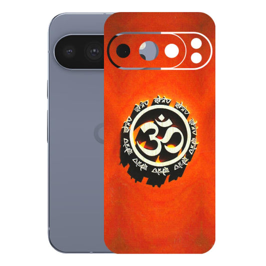 Google Pixel Phone Skins (All Models) - Aum Shiv Orange - 3D Embossed Finish (L-32) Google Pixel 10 Pro