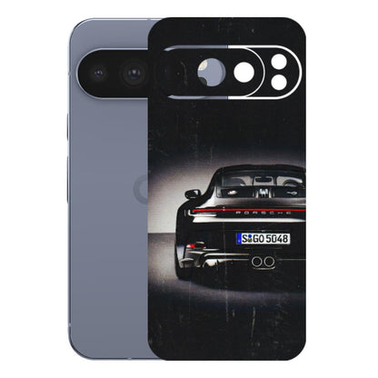 Google Pixel Phone Skins (All Models) - New Black Porsche GT3 - 3D Embossed Finish (L-327) Google Pixel 10 Pro