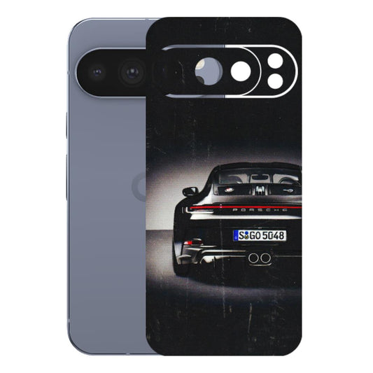 Google Pixel Phone Skins (All Models) - New Black Porsche GT3 - 3D Embossed Finish (L-327) Google Pixel 10 Pro
