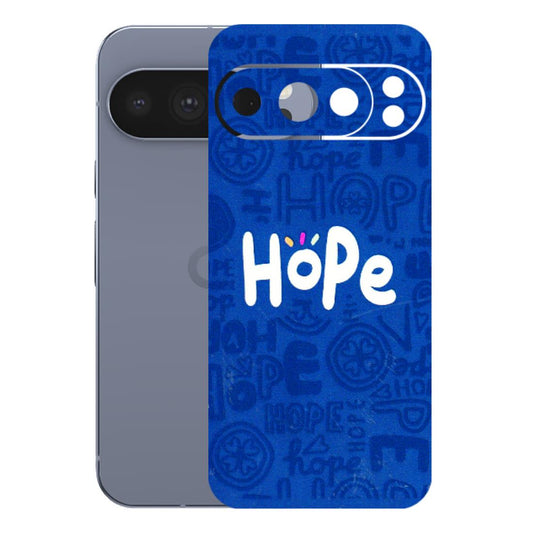 Google Pixel Phone Skins (All Models) - Hope Doodles Blue - 3D Embossed Finish (L-43) Google Pixel 10 Pro