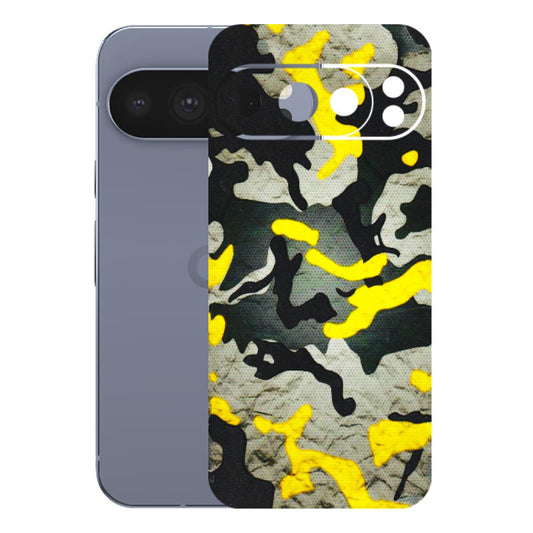 Google Pixel Phone Skins (All Models) - Yellow Camouflage - 3D Embossed Finish (L-61) Google Pixel 10 Pro